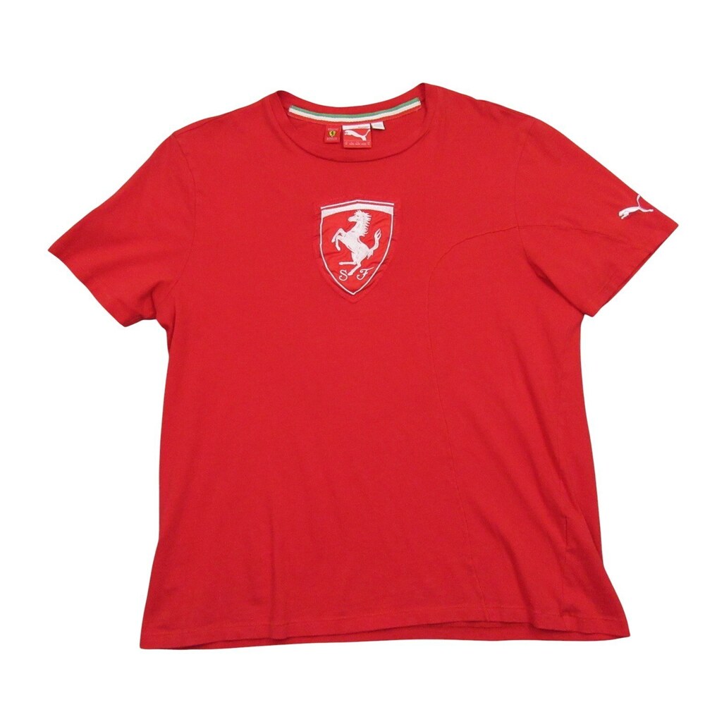 Puma x Ferarri Mens T Shirt M Regular Red Cotton Official Supplier Scuderia
